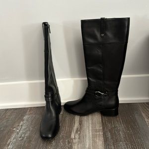 Wide Calf Bandolindo Riding Style Tall Boots - Anti-Slip rubber bottom